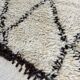 Vintage Moroccan berber carpet Beni Ouarain 85x210 cm