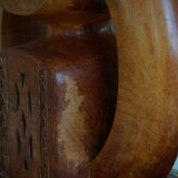 Ashanti stool from West Africa, carved from hardwood, 20th century.
