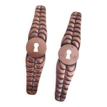 Art Deco lock cover plates