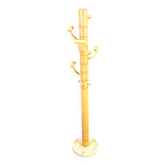 Porte-manteau vintage en travertin et bois de frêne par Ettore Sottsass, années 1980.