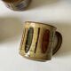 Set of 4 glazed ceramic coffee cups, circa 1970