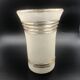 Vase vintage 1960 verre granité blanc et or
