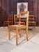 Set of 4 straw and wood chairs