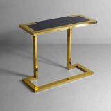 Rare Nucci Valsecchi console in bronze and blue granite, Italy 1970s