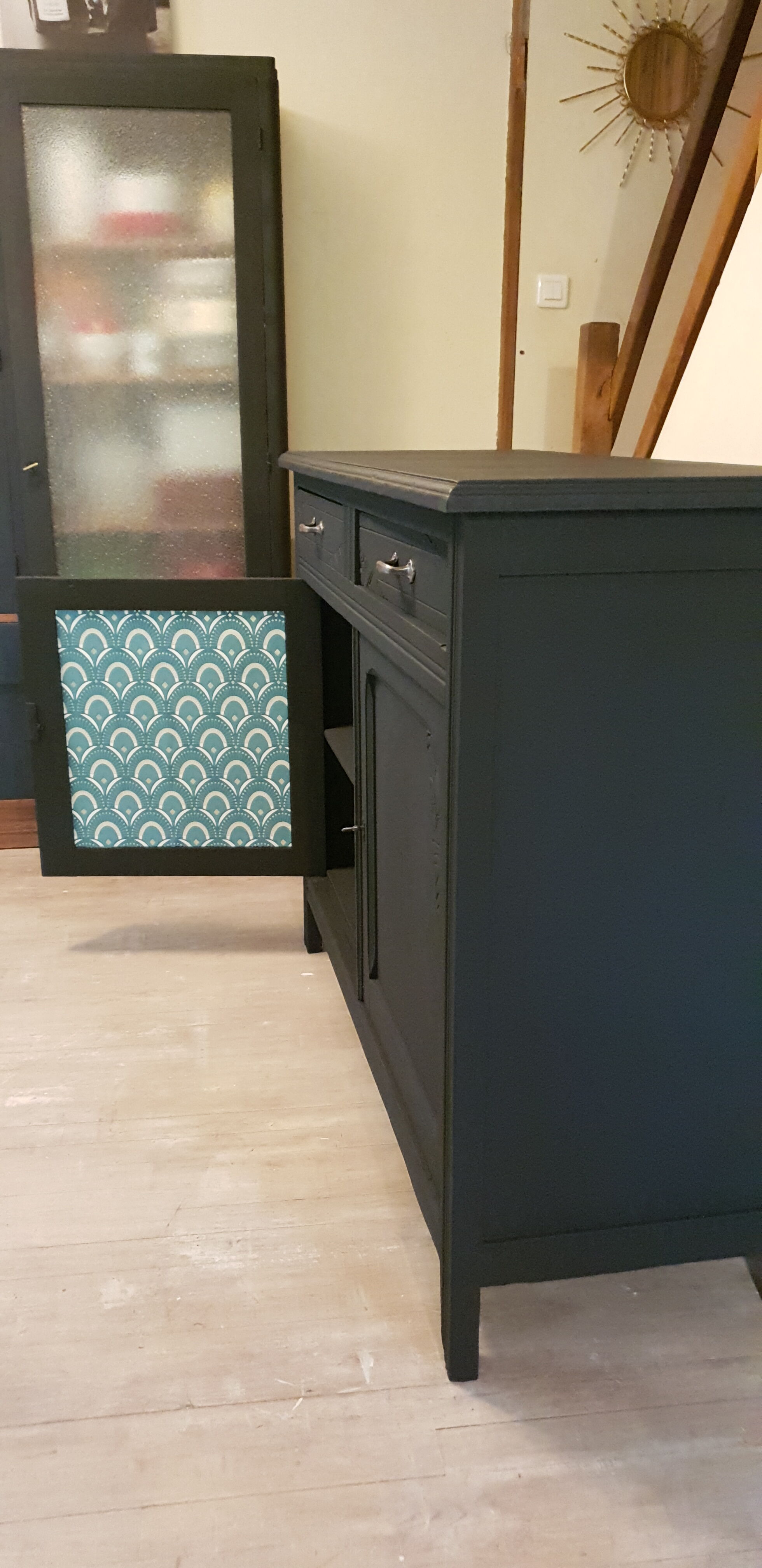 Black art deco buffet