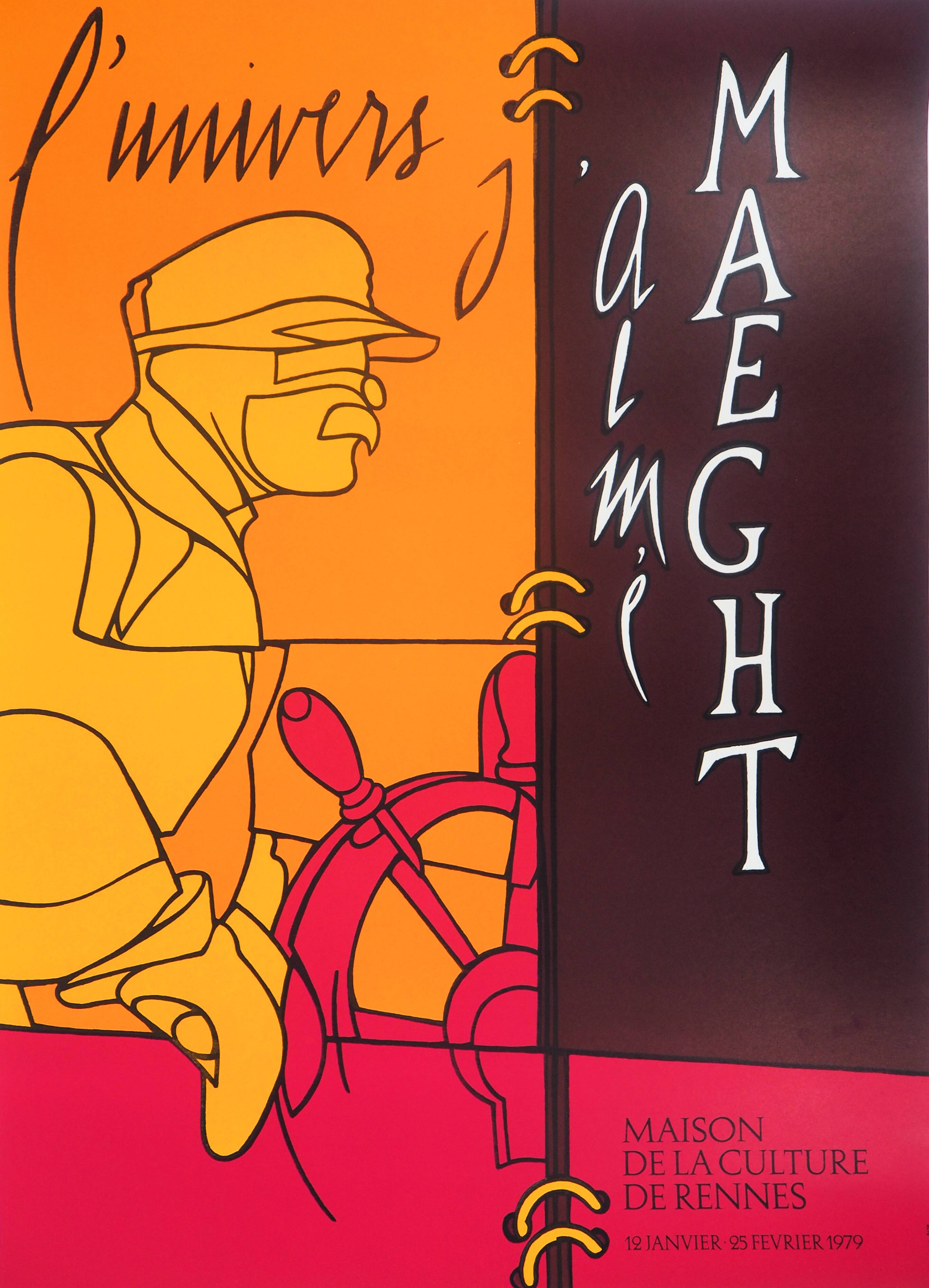 Valerio adami : l’univers, 1979 - affiche lithographique
