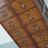Vintage Dutch Oak Apothecary / Filing Cabinet, 1930s