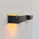Pair of vintage wall sconces, painted black and white metal, Sweden 1970.