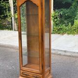 Vitrine anglaise en bois massif 1 porte 190cm