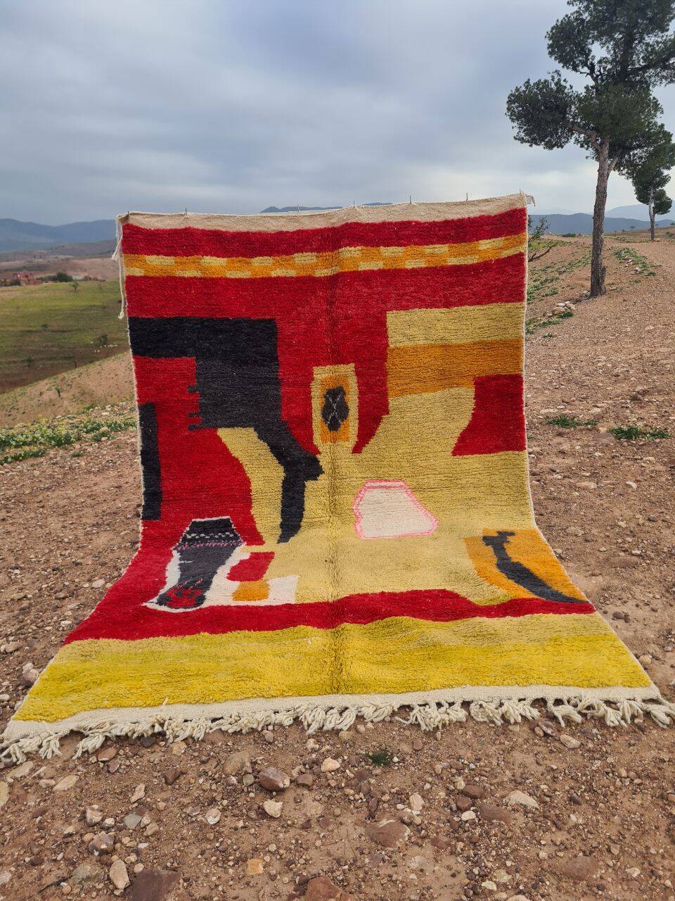 Handmade Berber wool BOUJAAD rug 300X200 cm