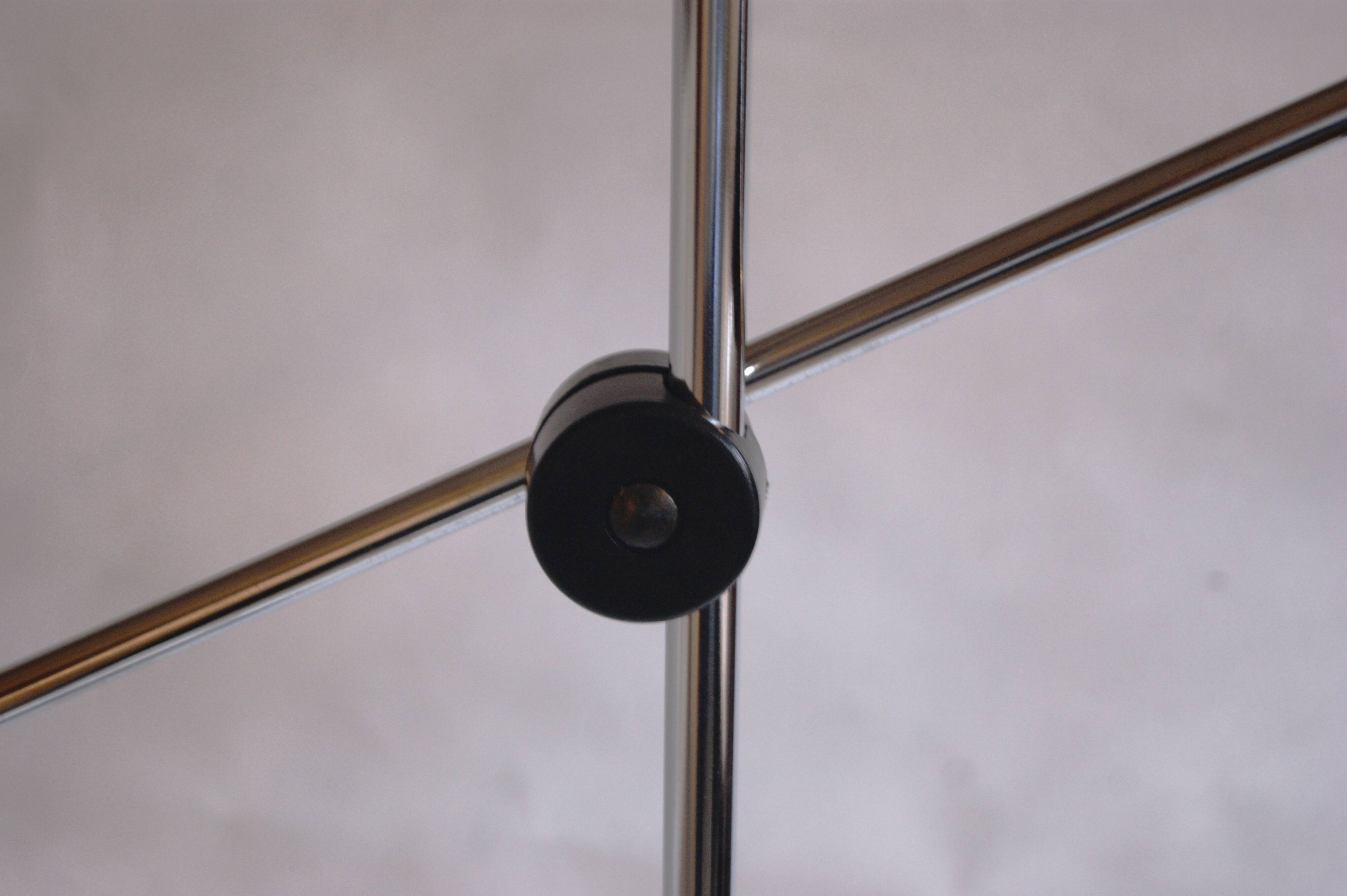 Black vintage IKEA adjustable floor reading lamp - Stilnovo inspired design from the 1980s.