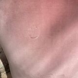 Toad style armchair in pink velvet