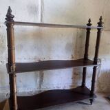 Old wooden shelf turned to hang