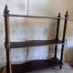 Old wooden shelf turned to hang