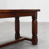 Large French Provincial rustic Oak Table, ca. 1900
