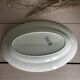 Antique oval serving dish, Sarreguemines Alesia earthenware.