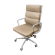 Fauteuil Charles et Ray Eames ea 219 édition Vitra cuir taupe