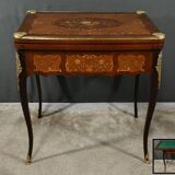 Mahogany Games Table, Louis XV/Louis XVI Transition Style – Late 19th Century