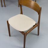 Chaises de salle à manger danoises en teck par Erik Buch pour OD Møbler, années 1960, lot de 4