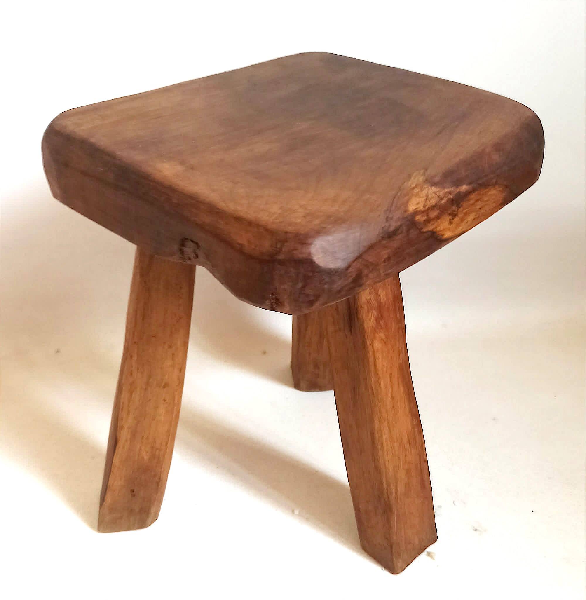 Brutalist tripod stool from the 1960s.