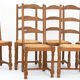 6 chaises paillées