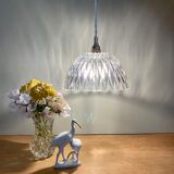 Vintage lamp lamp in molded glass