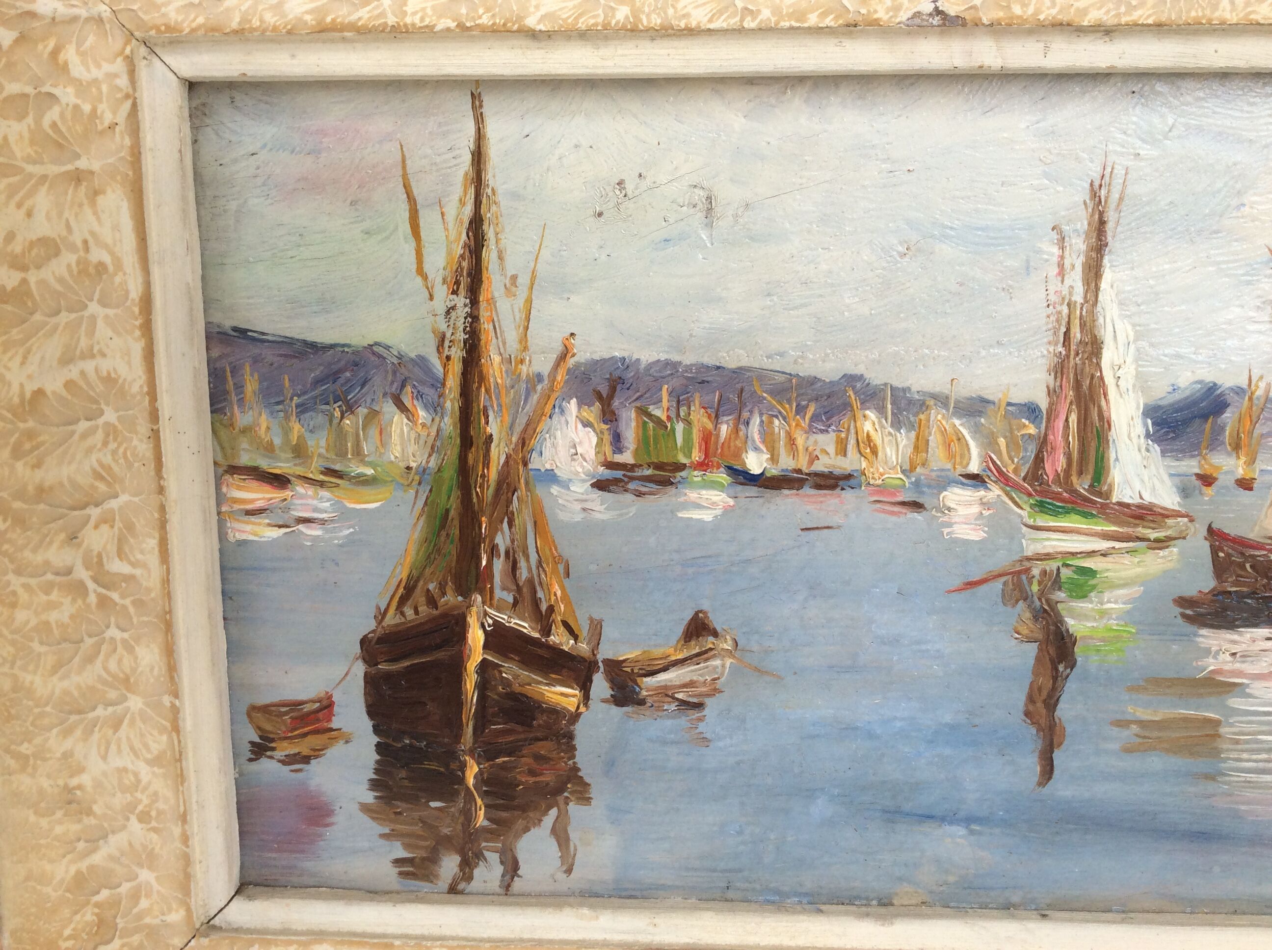 Tableau huile sur panneau signé