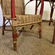 Ensemble table et fauteuils salon en rotin enfants