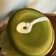 Rare Art Deco Petit Opaline Glass Vase in Green with Serpent 1930