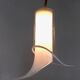 White Murano Glass Pendant Ascribable to Mazzega, Italy