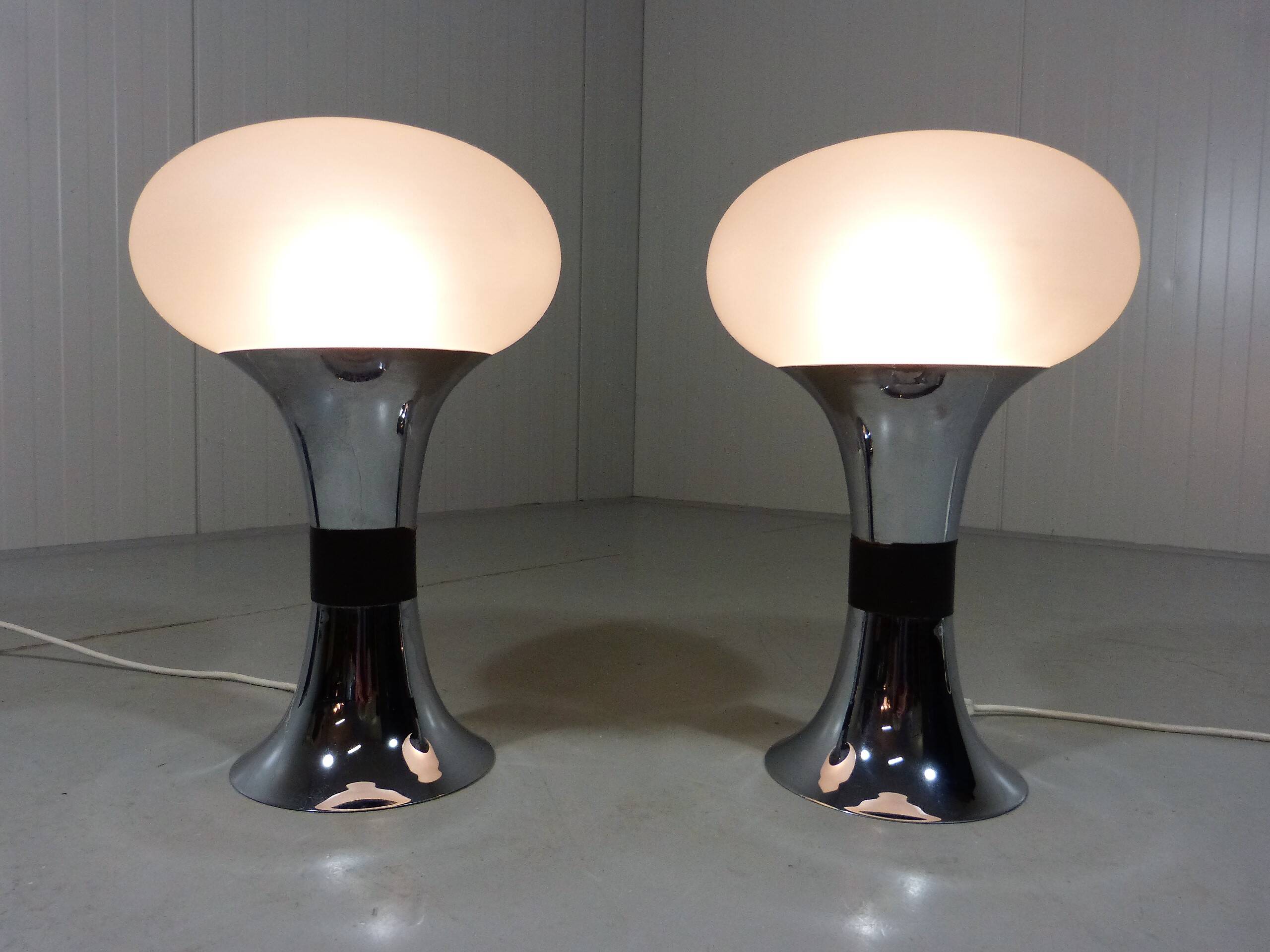 Set of 2 large Space Age table lamps 1960's