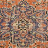 6x9 Turkish Classic Pattern Orange Green Vintage Rug, 174x279Cm