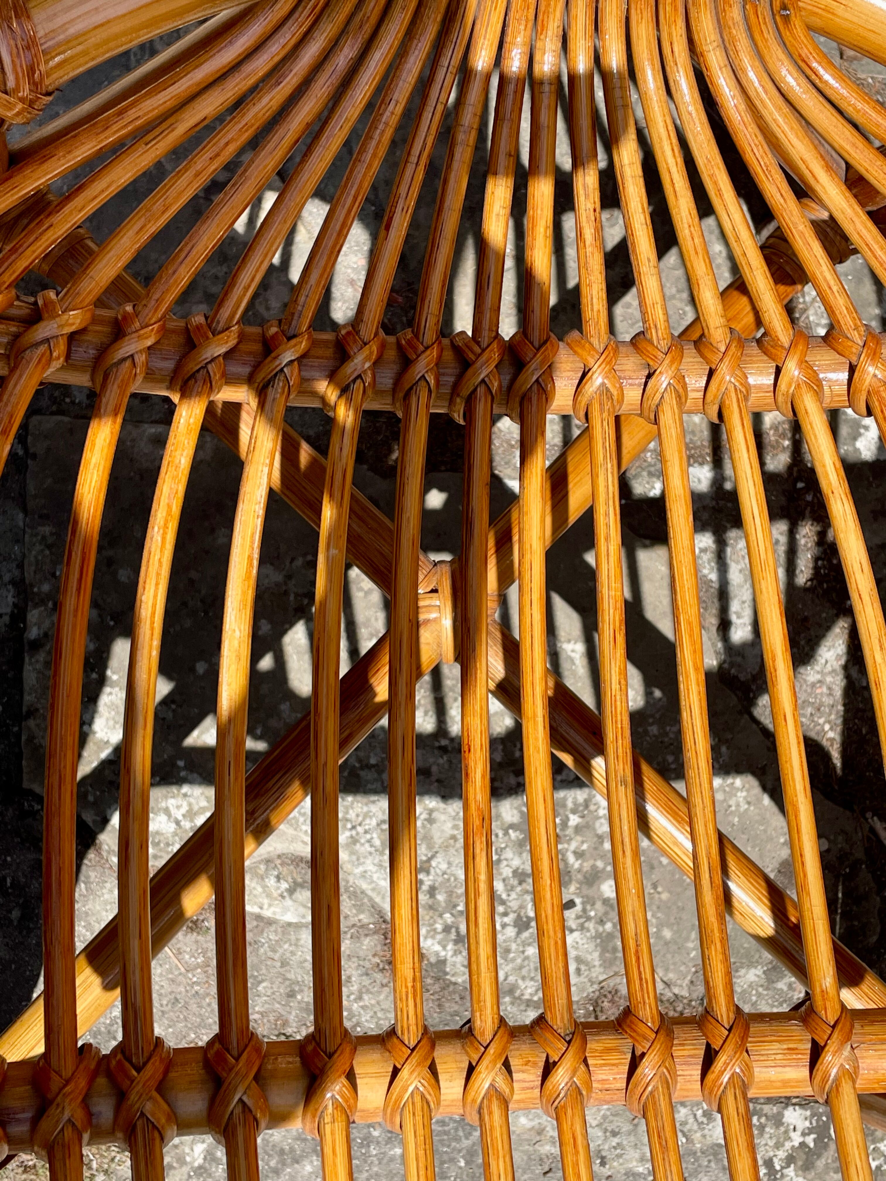 Vintage rattan armchair