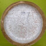 Vase in glazed ceramic decoration of flowers signed below italy - vintage 1950