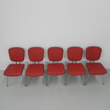 Ensemble de 5 chaises de table à manger vintage, style dîner