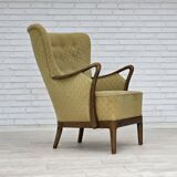 1960s, Danish armchair by Slagelse Møbelværk, model 157, velour.