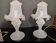 set of Murano glass mushroom lamps