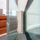 Table in crystal, mirror and licked brass, Italy 1970s