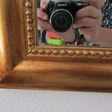 Rectangular mirror in gilded wood