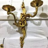 7 Bronze Wall Lamps 2 lights