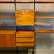 Flexible shelf teak and metal design scandinavian 1950
