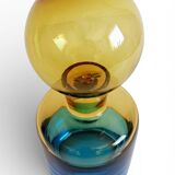Sommerso Murano Art Glass Bottle In The Style of Flavio Poli for Seguso