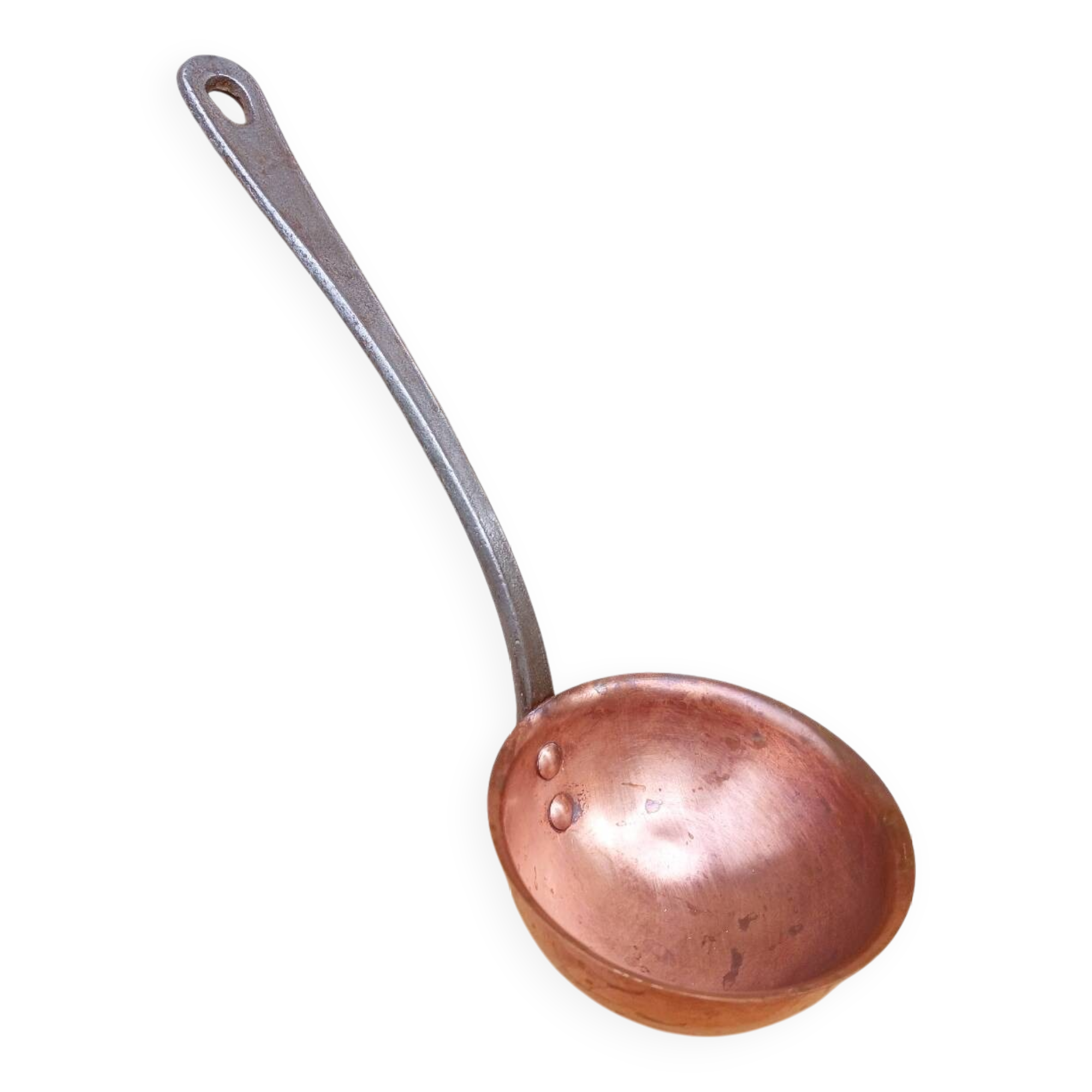 Louche en cuivre Tupperware française vintage