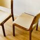 Ensemble de 4 chaises vintage en teck et laine