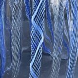 Large blue glass vase with inclusions – Murano art glassware