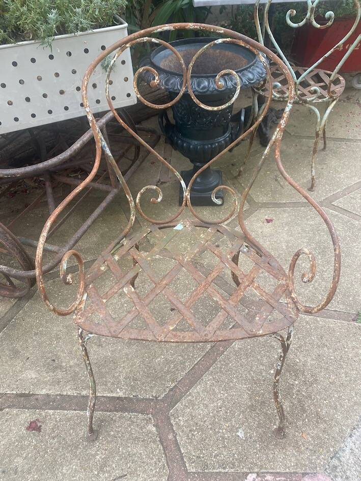 Wrought iron armchairs 1940