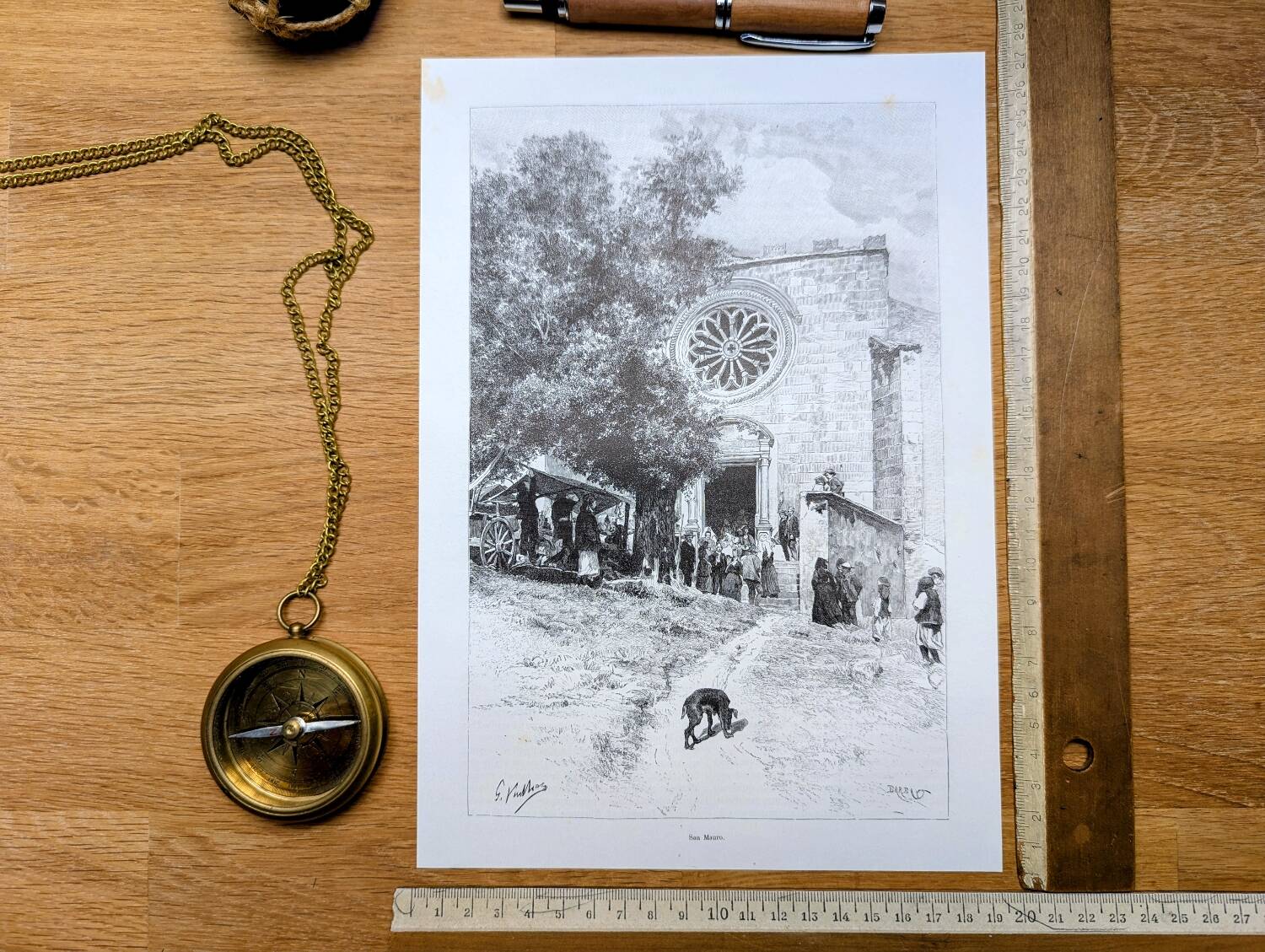 Printed in 1891, Santuario di San Mauro, Sardinia.