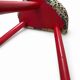 Vintage Tripod Stool Kilim Red Oval Footrest 35cm Firm