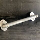 Art Deco aluminum towel rack and wall hooks, 1940