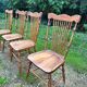 Set of 4 Windsor chairs in solid beech